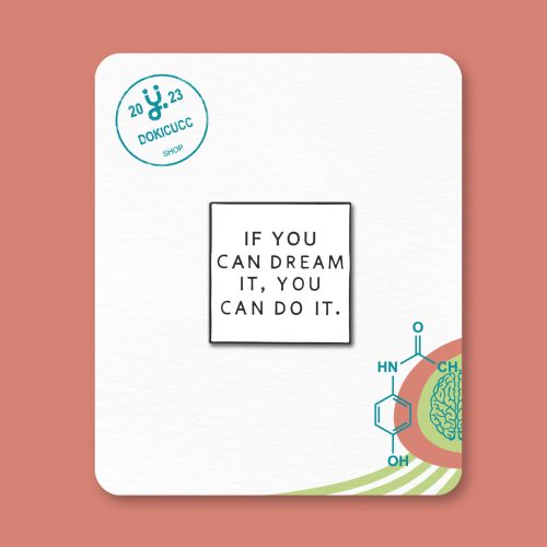 "If you can dream it, you can do it" kitűző