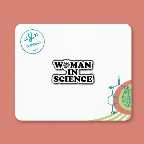 "Woman in science" kitűző