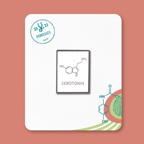 Serotonine képlet kitűző
