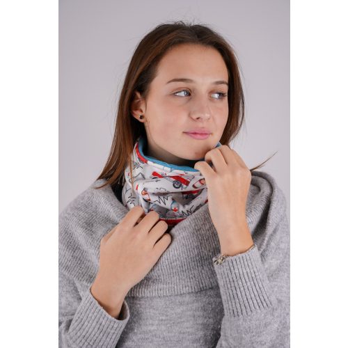 Mentőautós csősál kék béléssel
